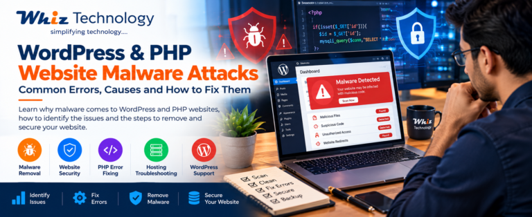 WordPress & PHP Website Malware Attacks: Common Errors, Causes and How to Fix Them